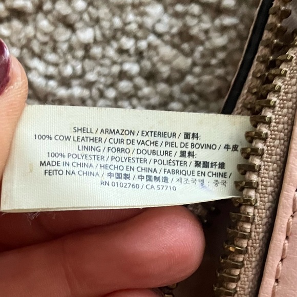 Kate Spade Light Pink Zip Up Leather Studded Handbag Satchel - Picture 8 of 10